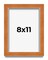 Photo Size Classic Brown Picture Frame - UV Acrylic, Foam Board Backing, Hanging Hardware